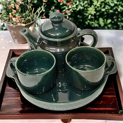 Antique Green Teapot Set