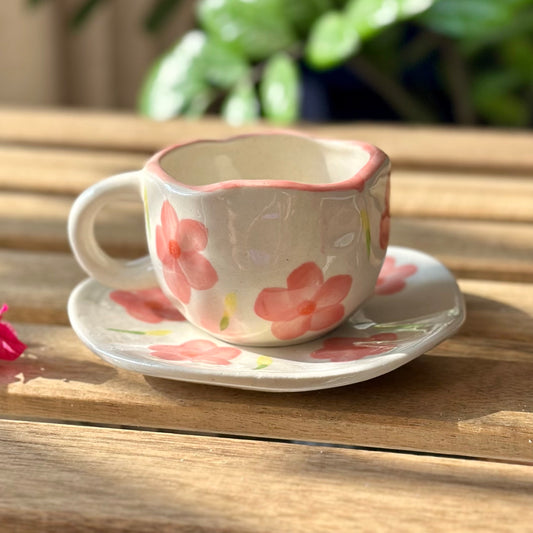 Blossom Mug with Desert Plate