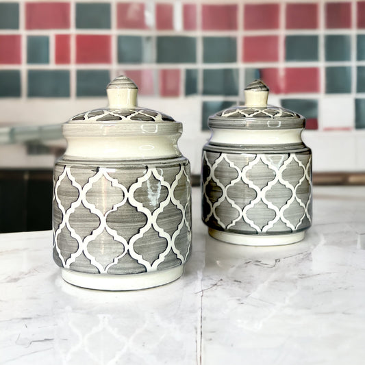 Two Morrocon Grey Jars