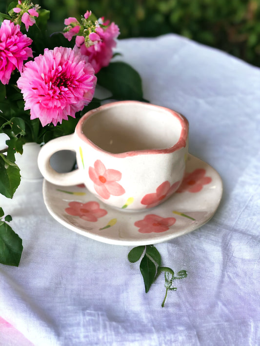 Blossom Mug with Desert Plate