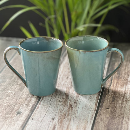 Madras Celdon Green Mugs | Set of 2