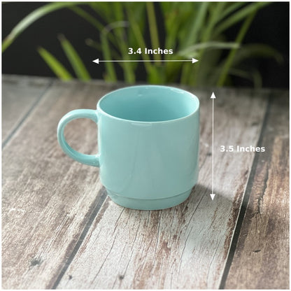 Cafe Green Mugs | Set of 2