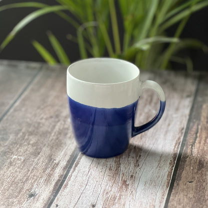 White & Blue Mugs Set of 2