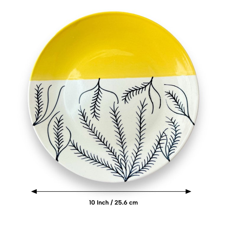 Yellow & White Dinnerware Set (12 Pcs)