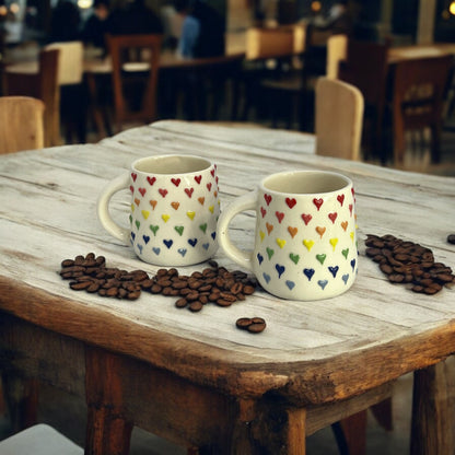 Colorful Hearts Mugs