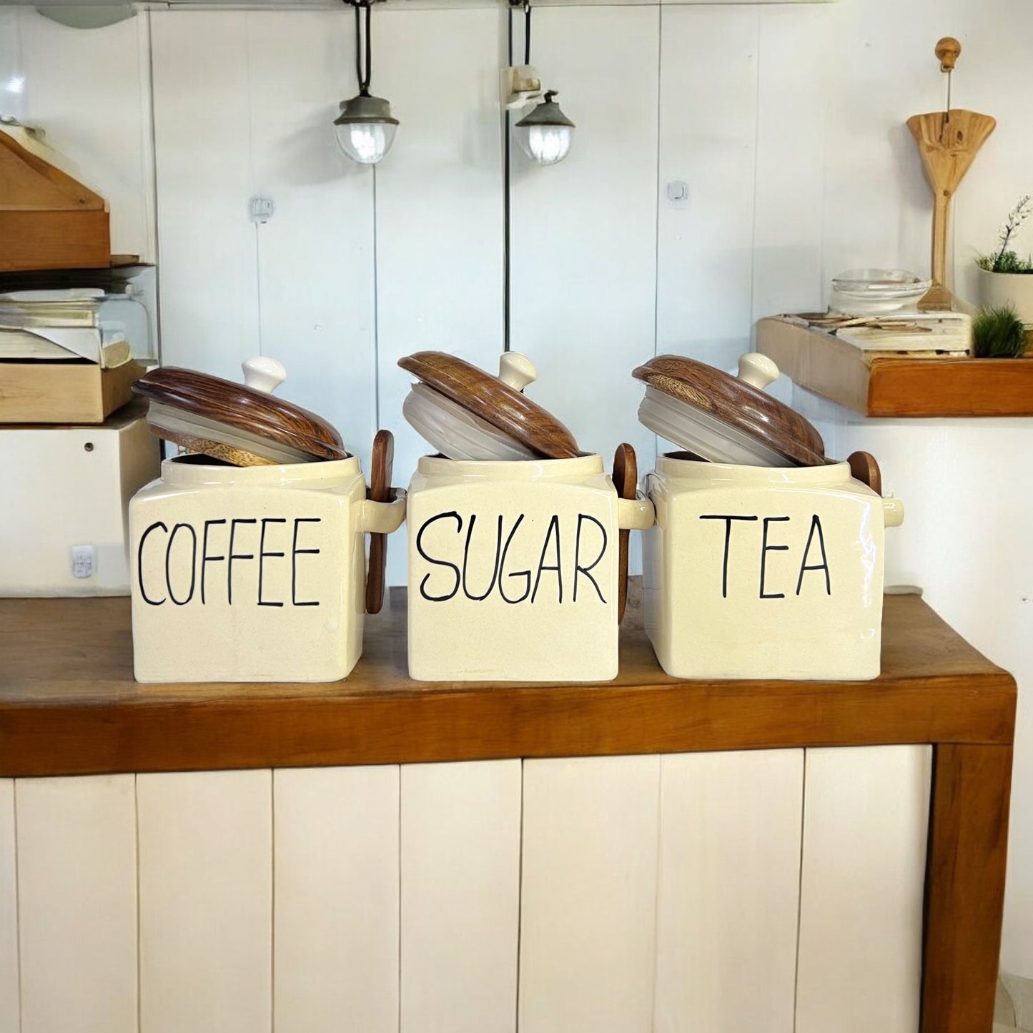 Tea Sugar Coffee Jars