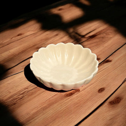 Six White Lotus Sweet Bowls