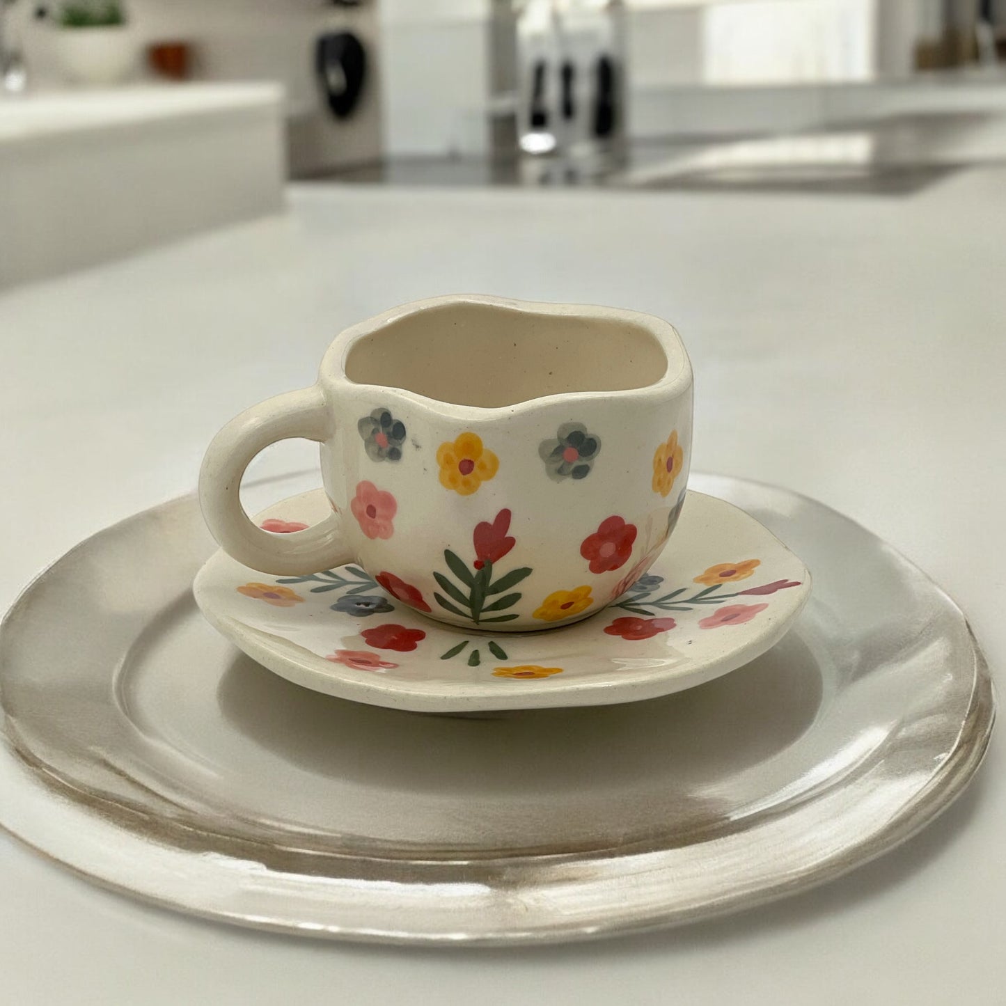 Bougainvillea Flower Mug & Saucer