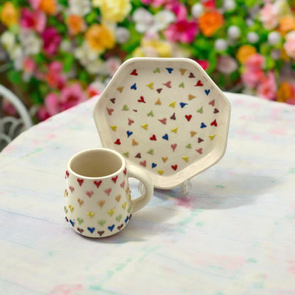 Rainbow Mug and Dessert Plate