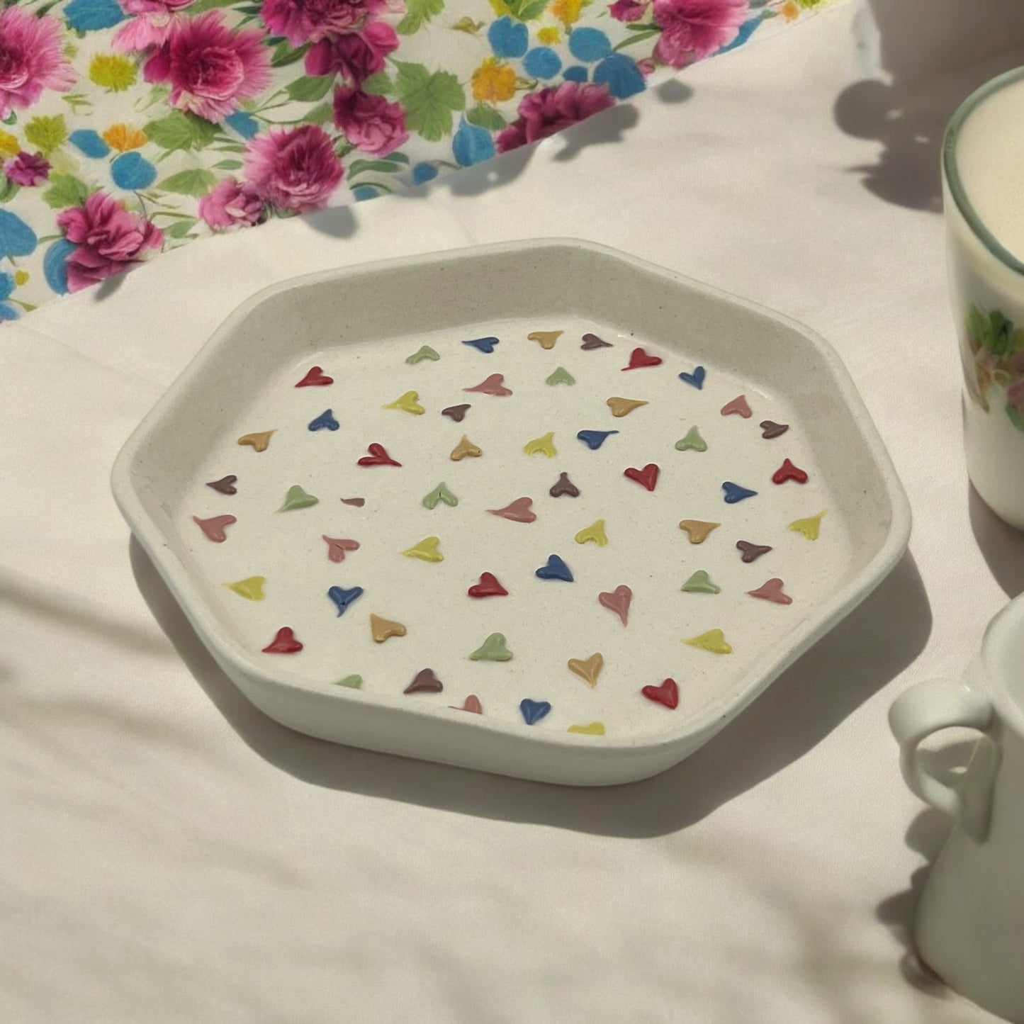 Rainbow Mug and Dessert Plate