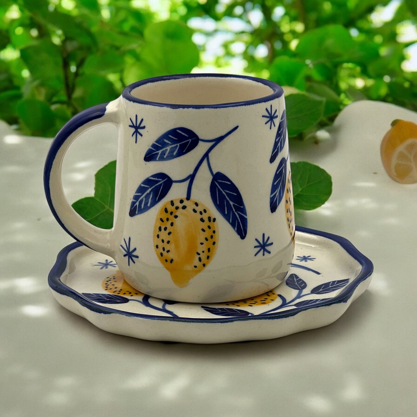 Lemon Mug ,Saucer and Dessert Plate