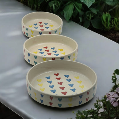 Rainbow Hearts Salad Snack Tray Set