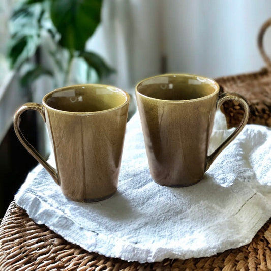 Madras Brown Mugs | Set of 2