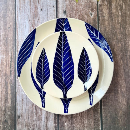 Blue Leaf Dinner set (3 Pcs)