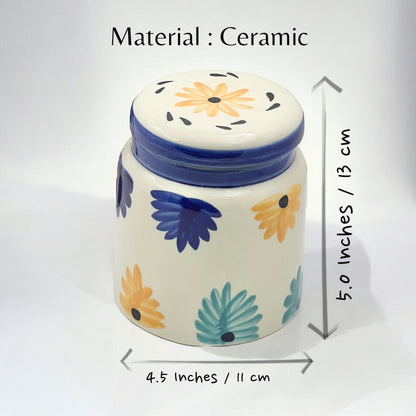 Yellow & Blue Floral Jars