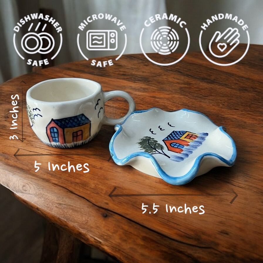 Farmouse Mug and Saucer