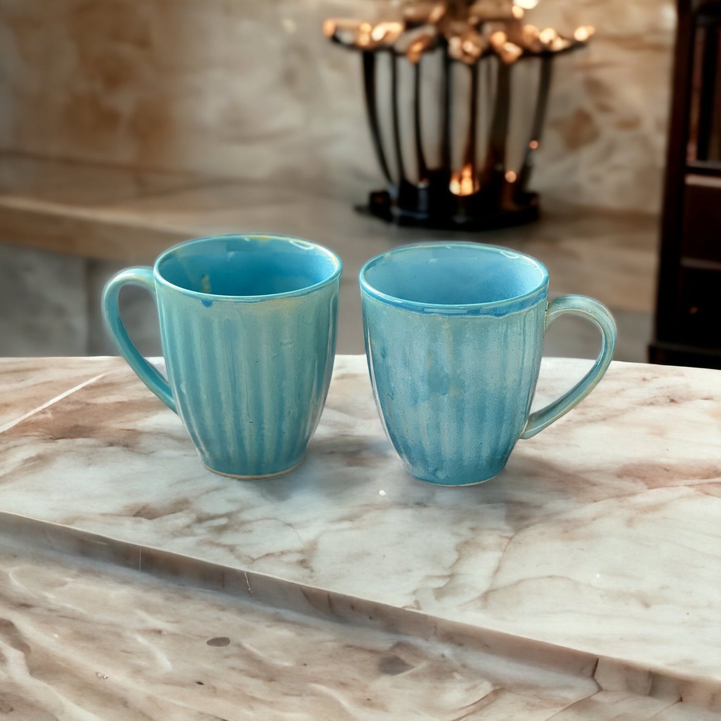 Chalk Blue Mugs | Set of 2