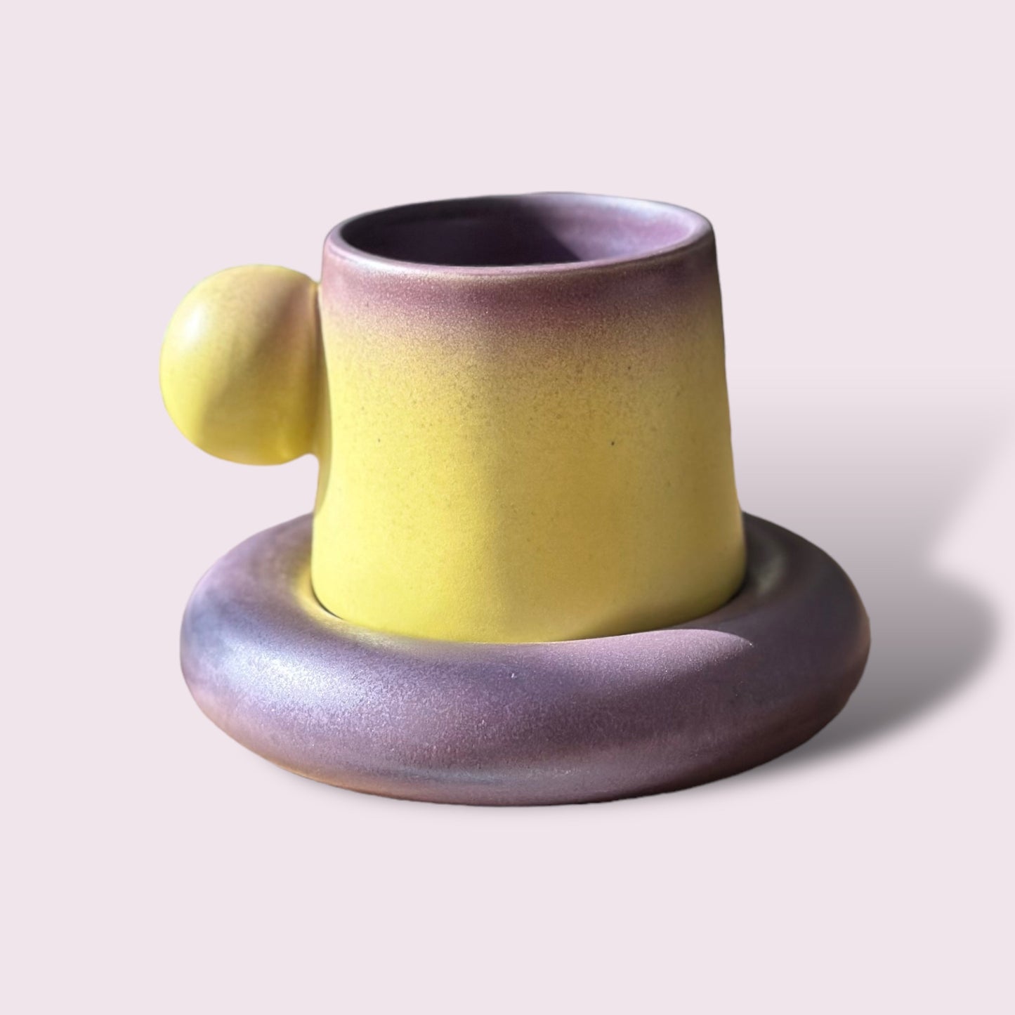 Knob Mug with Saucer