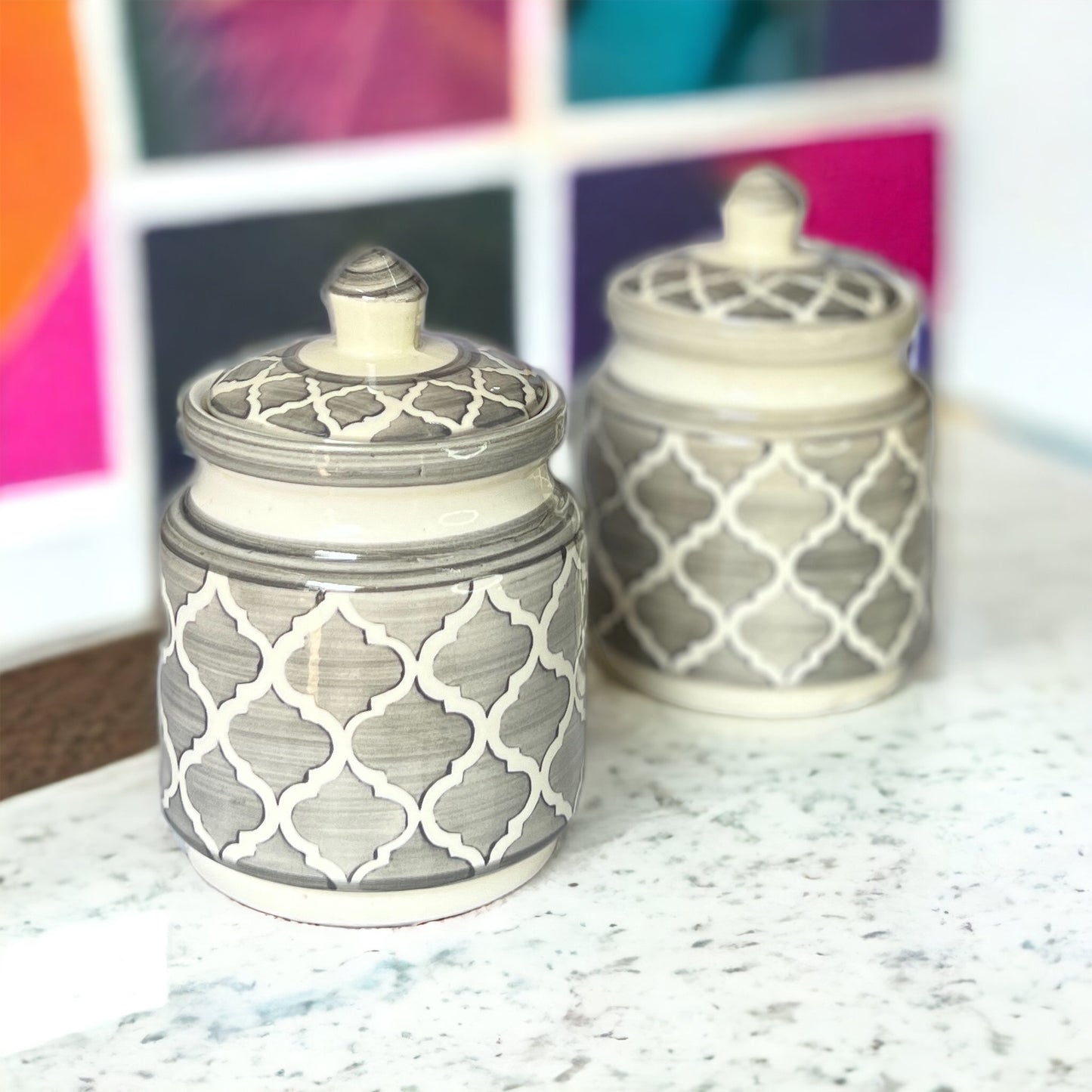 Two Morrocon Grey Jars