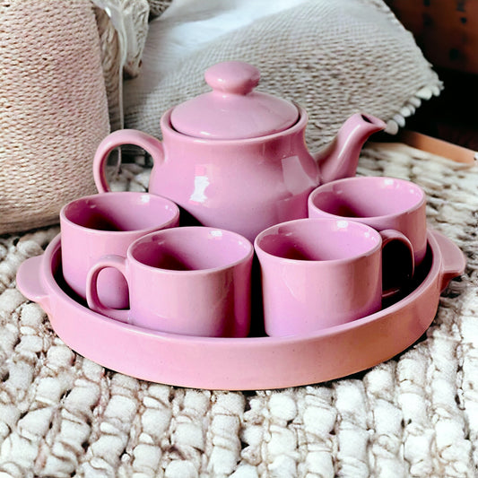Four Purple Sky Teapot Set
