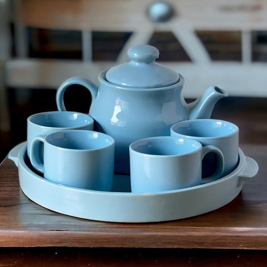 Blue Beetle Teapot Set