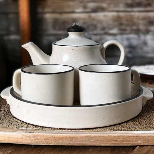 Matte Marble Teapot Set