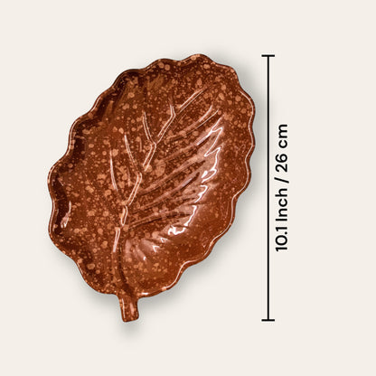 Brown Leaf Platter