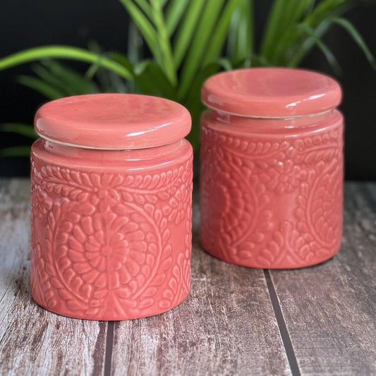 Two Pink Jars