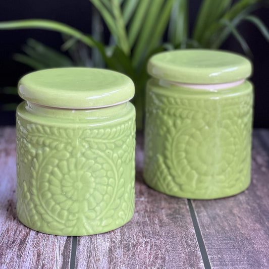 Two Green Jars