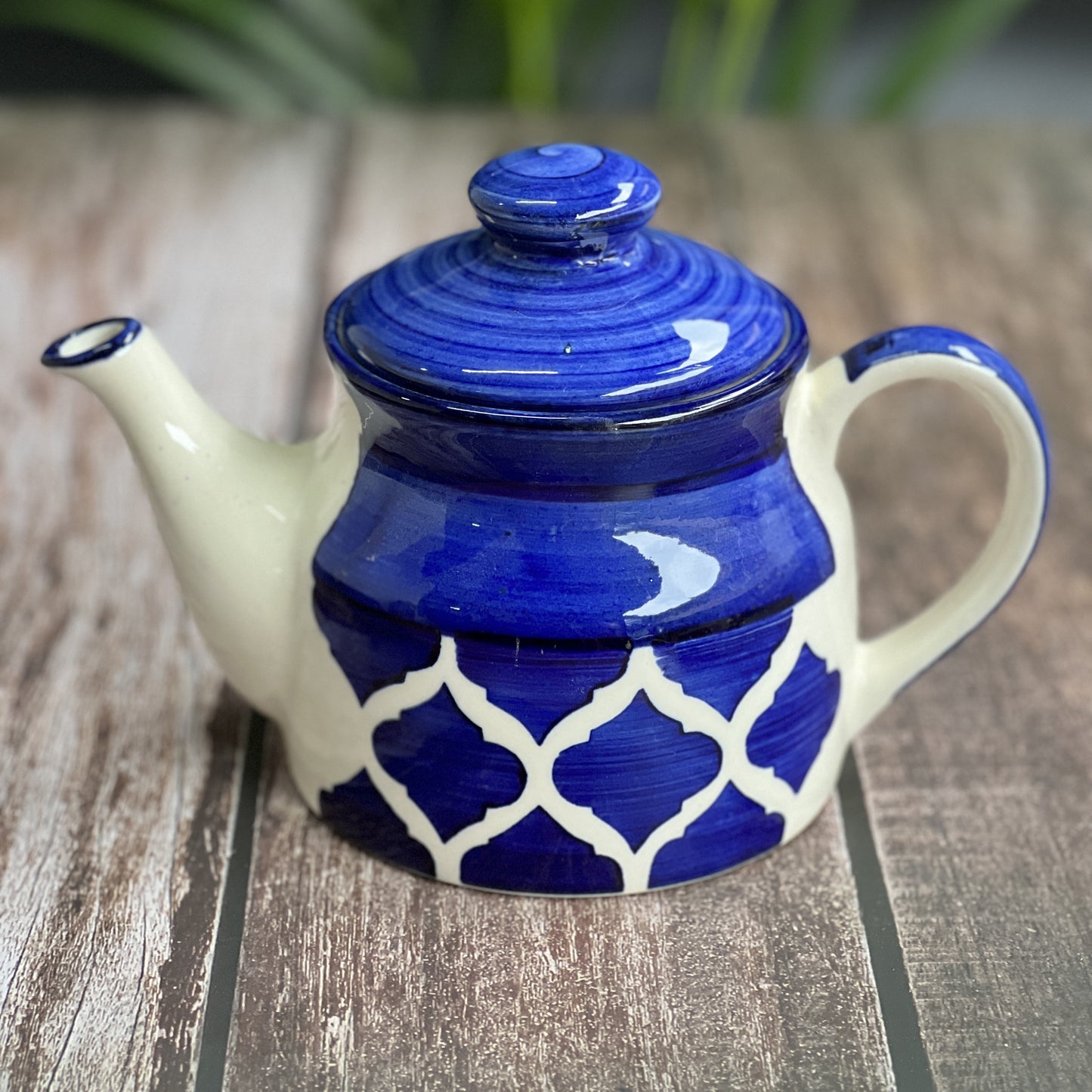 Four Royal Blue Teapot Set